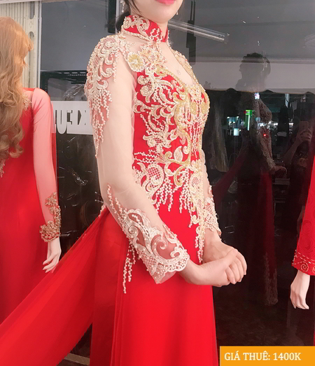 Hình ảnh các mẫu áo dài cưới đỏ đẹp nhất