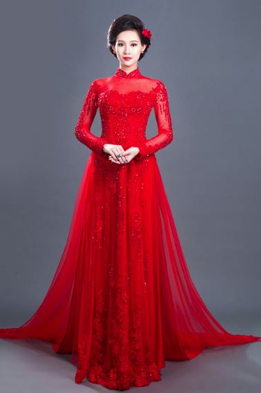 Ý nghĩa của áo dài cưới đỏ