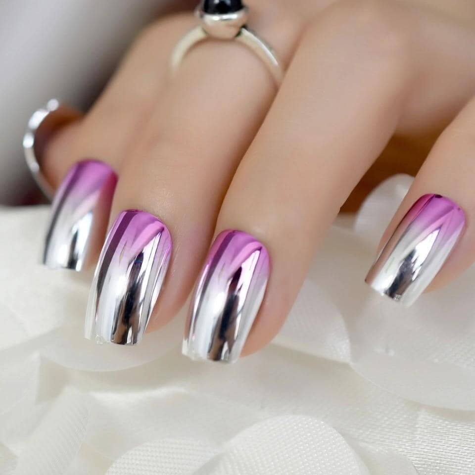 KellyPang Blog  Sang chảnh mẫu nail đẹp màu bạc  KellyPang Nail Fashion